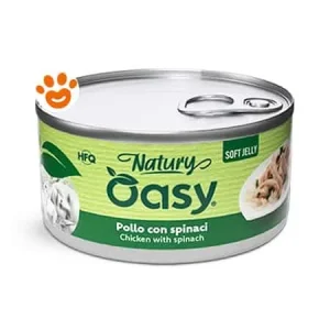 Oasy Cat Natury Soft Jelly Pollo con Spinaci