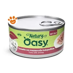Oasy Cat Natury Soft Jelly Tonnetto Con Mazzancolle Indopacifiche