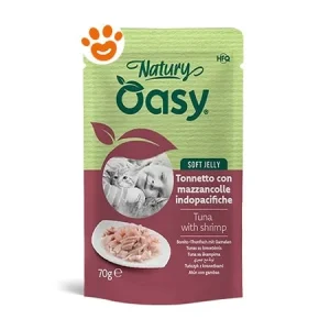 Oasy Cat Natury Soft Jelly Tonnetto con Mazzancolle Indopacifiche