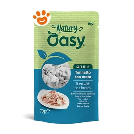 Oasy Cat Natury Soft Jelly Tonnetto con Orata