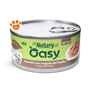 Oasy Cat Natury Soft Jelly Tonnetto con Vongole del Pacifico