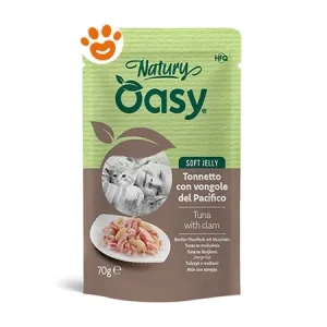 Oasy Cat Natury Soft Jelly Tonnetto con Vongole del Pacifico