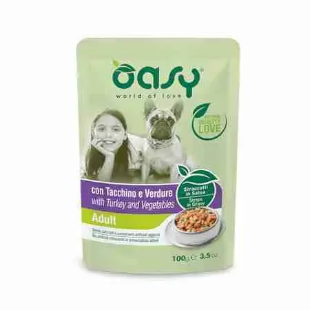OASY DOG BUSTA STRACCETTI IN SALSA CANE ADULT 100 GR TACCHINO