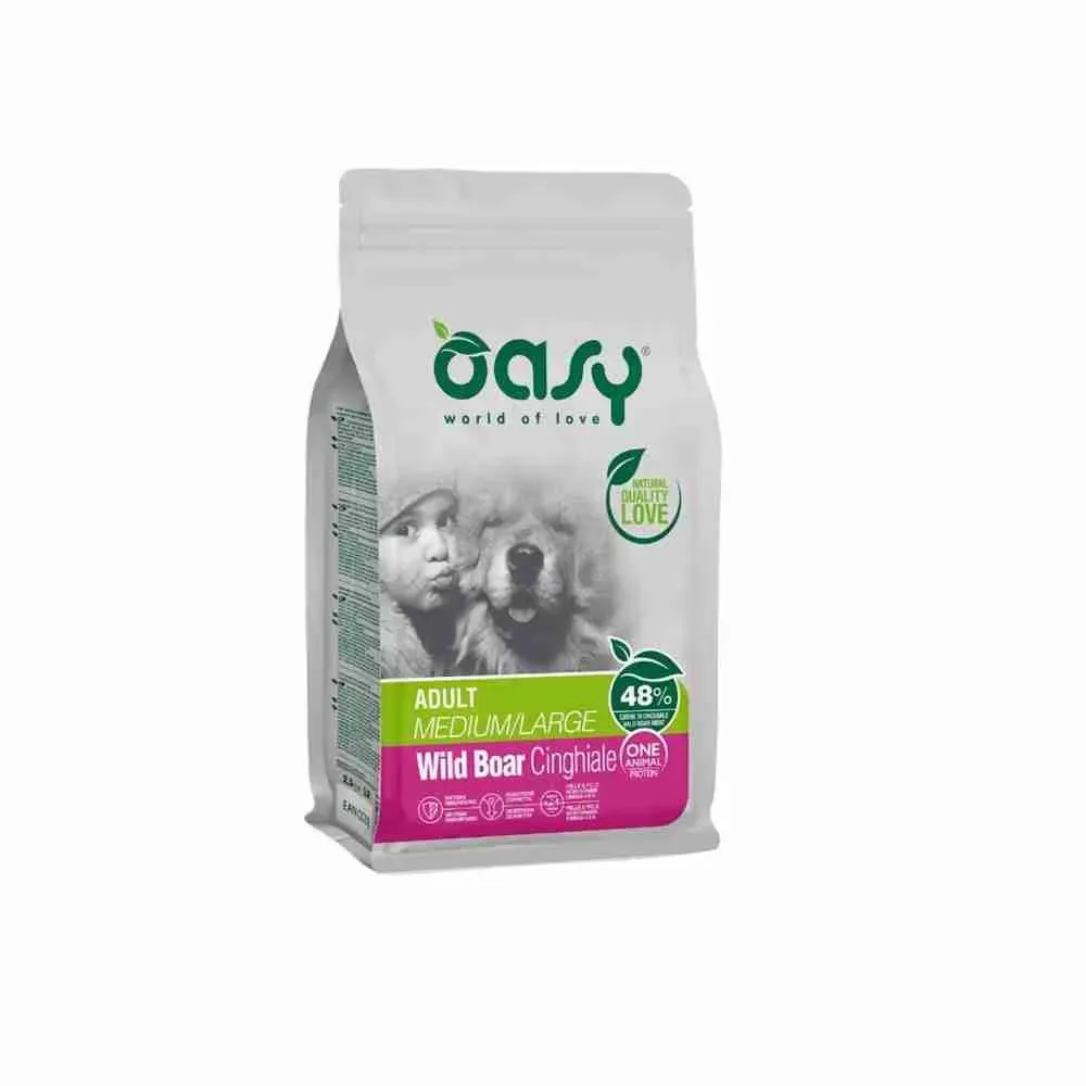 OASY DOG CROCCHETTE MONOPROTEICO ADULT KG 12 MEDIUM LARGE CINGHIALE