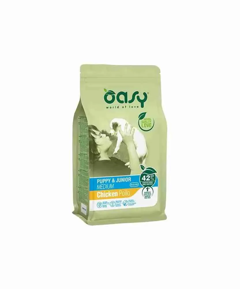 OASY DOG CROCCHETTE PUPPY KG 12 MEDIUM POLLO