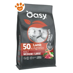 Oasy Dog Grain Free Formula Adult Medium Large Agnello