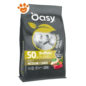 Oasy Dog Grain Free Formula Adult Medium Large Bufalo