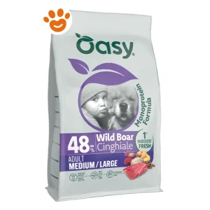 Oasy Dog Monoprotein Formula Adult Medium/Large con Cinghiale