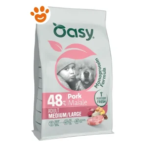 Oasy Dog Monoprotein Formula Adult Medium/Large con Maiale