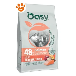 Oasy Dog Monoprotein Formula Adult Medium/Large con Salmone