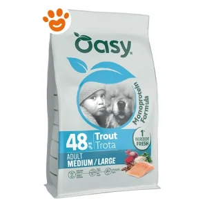 Oasy Dog Monoprotein Formula Adult Medium/Large con Trota