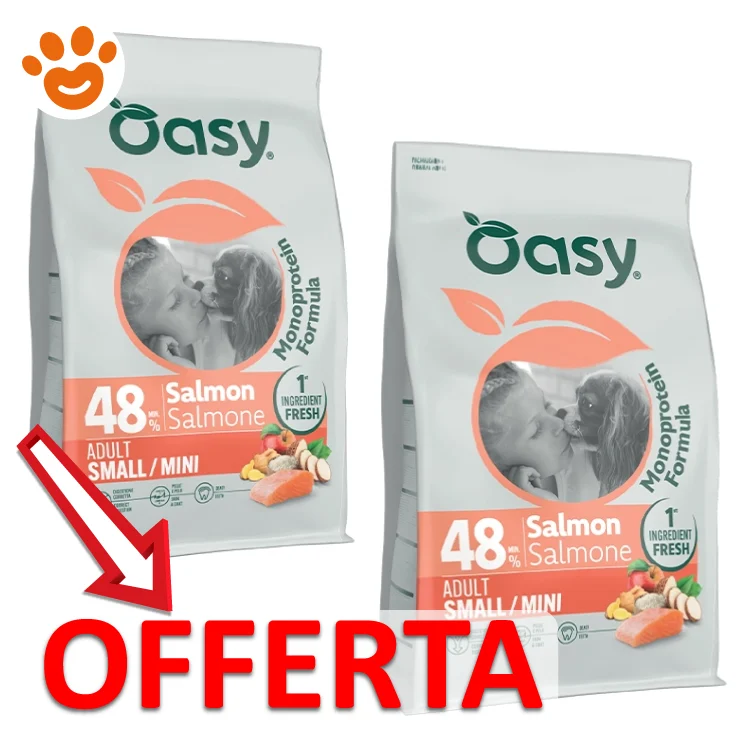 Oasy Dog Monoprotein Formula Adult Small Mini con Salmone - Image 2