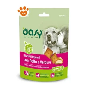 Oasy Dog Snack Biscotti Ripieni con Pollo e Verdure