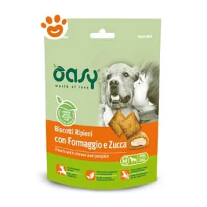 Oasy Dog Snack Biscotti Ripieni Formaggio e Zucca