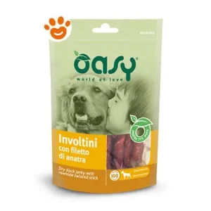 Oasy Dog Snack Involtini con Filetto di Anatra