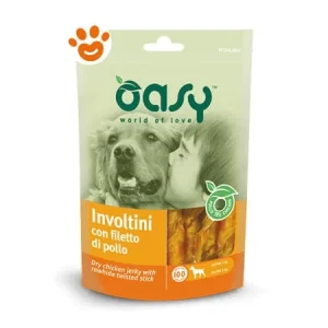 Oasy Dog Snack Involtini con Filetto di Pollo