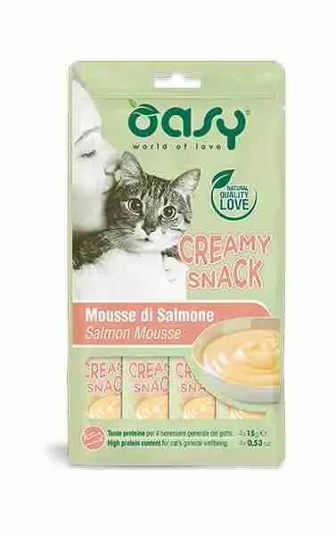 OASY GATTO CREAM SNACK SALMONE 4 X 15 g