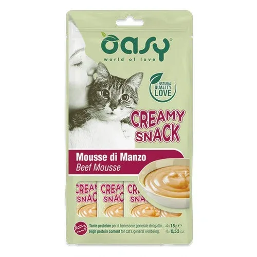 Oasy Gatto Snack Creamy Mousse Cf. (4X15) Gr