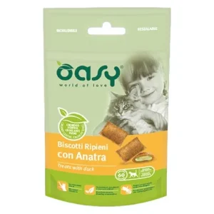 OASY Gatto Snack Crunchy con Anatra 60Gr