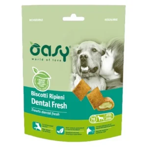 OASY Snack Cane Biscotti Ripieni Dental Fresh 70Gr