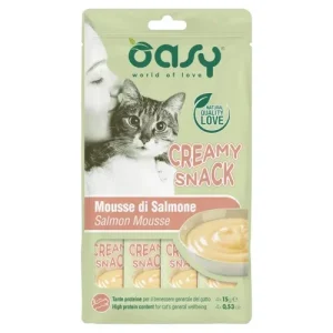OASY Snack Gatto Creamy Mousse di Salmone 4X15gr