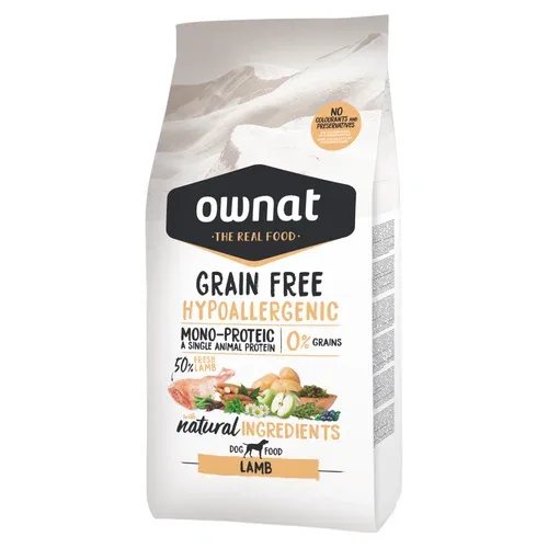 OWNAT Cane Hypoallergenic Grain Free Agnello 3Kg