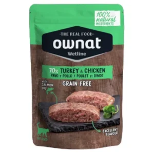 OWNAT Wetline Gatto Grain Free Tacchino e Pollo 12x85gr