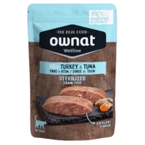 OWNAT Wetline Gatto Sterilised Grain Free Tacchino e Tonno 12x85gr