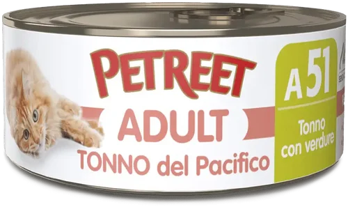 Petreet A51 Tonno del Pacifico e verdure 70 gr