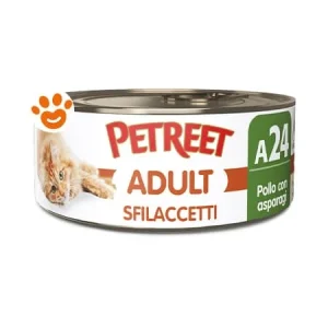 Petreet Cat Adult Sfilaccetti di Pollo e Asparagi