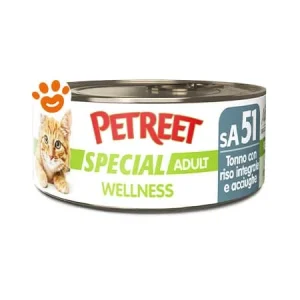Petreet Cat Adult Wellness Tonno con Riso Integrale e Acciughine