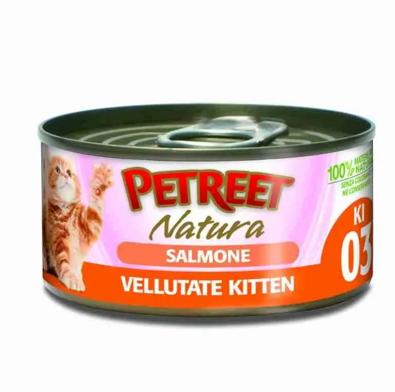 PETREET GATTO KITTEN VELLUTATE K03 SALMONE gr 70
