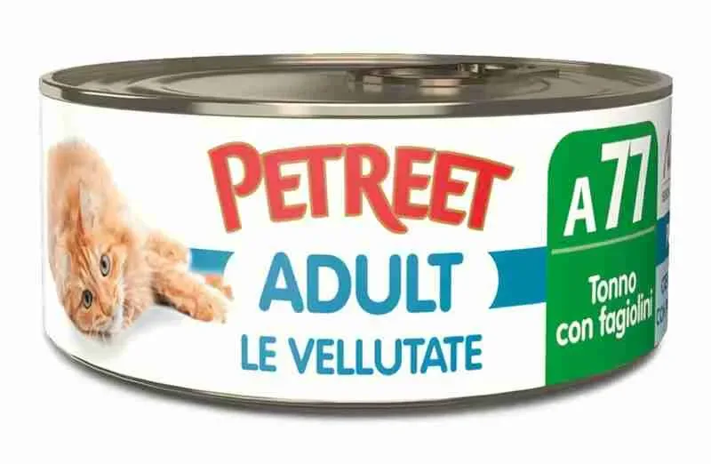 PETREET NATURA GATTO ADULTO VELLUTATE A77 TONNO CON FAGIOLINI gr 70