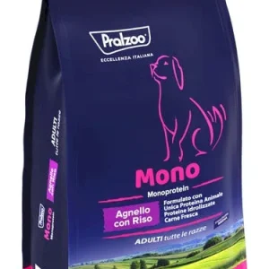 PRALZOO Cane Monoproteico Adulti Agnello con Riso 2Kg