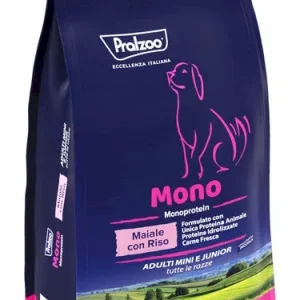 PRALZOO Cane Monoproteico Adulti Mini e Junior Maiale con Riso 2Kg