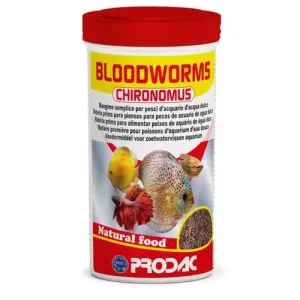 Prodac Bloodworms Chironomus 250 ml – Larve rosse liofilizzate per pesci d’acqua dolce