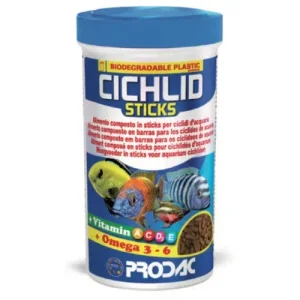 Prodac Cichlid Sticks 250 ml – Alimento completo in stick per ciclidi di grossa taglia