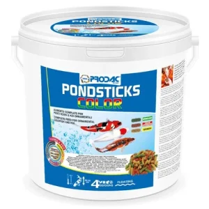 Prodac Pond Sticks Color 11,20 lt – Mangime Professionale con Spirulina per Koi e Pesci da Laghetto
