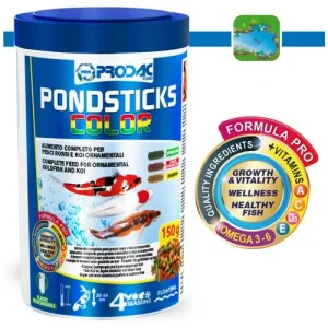 Prodac Pond Sticks Color 1200 ml – Mangime in Sticks con Spirulina per Koi e Pesci da Laghetto