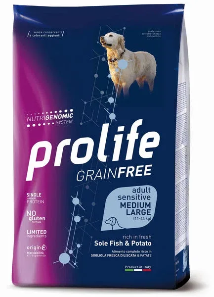 PROLIFE Cane Grain Free Adult Sensitive Sole Fish & Potato Medium/Large 2,5Kg