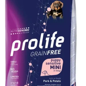 PROLIFE Cane Grain Free Puppy Sensitive Pork &amp; Potato Mini 2Kg