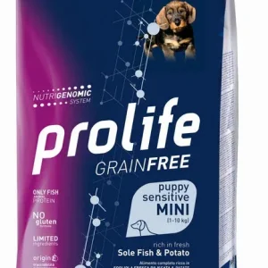 PROLIFE Cane Grain Free Puppy Sensitive Sole Fish &amp; Potato Mini 7Kg