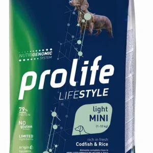 PROLIFE Cane Life Style Adult Light Codfish &amp; Rice Mini 2Kg