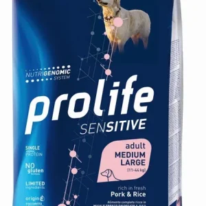 PROLIFE Cane Sensitive Adult Pork &amp; Rice Medium/Large 10Kg