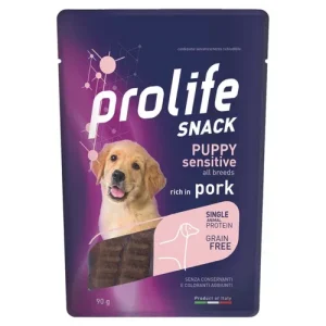 PROLIFE Cane Snack Puppy Sensitive Grain Free Pork 90gr