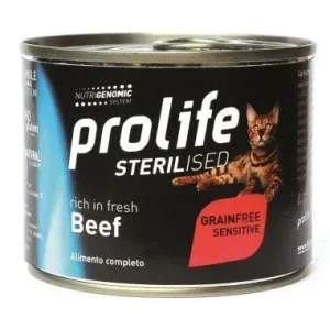 Prolife Cat Sterilised Grainfree Sensitive Manzo