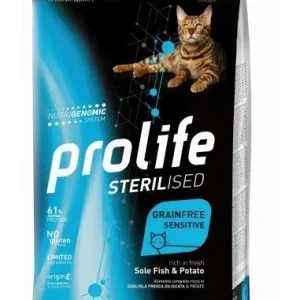 Prolife Cat Sterilised Grainfree Sensitive Sogliola E Patate