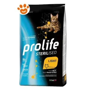 Prolife Cat Sterilised Light Adult Manzo, Oca e Riso