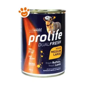 Prolife Dog Dual Fresh Adult Medium Large Bufalo e Agnello