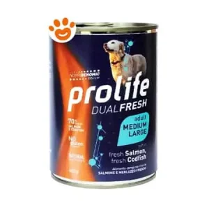 Prolife Dog Dual Fresh Adult Medium Large Salmone e Merluzzo